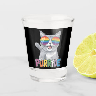 Verre A Shot Purride Lunettes de soleil pour chat Gay Pride Arc
