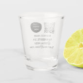 Verre A Shot QR Code Business Logo Professionnel Noir Moderne (Dos)