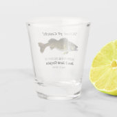 Verre A Shot Quel est un Mariage de Walleye de pêche à la pêche (Dos)