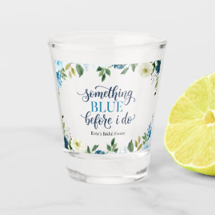 Verre A Shot Quelque Chose de Bleu Avant de Faire Navy Floral