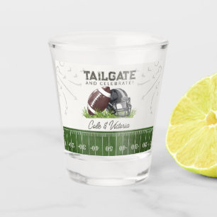 Verre A Shot Queue de stade de football et fête de douche pour