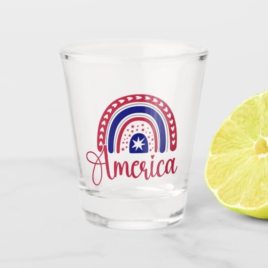 Verre A Shot Rainbow America (Devant)
