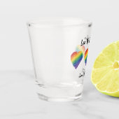 Verre A Shot Rainbow Scribble Heart personnalisable (Gauche)
