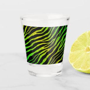 Verre A Shot Rayures SpaceTime arrachées - Vert/Jaune