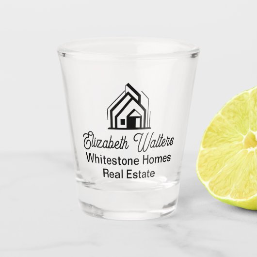 Verre A Shot Real Estate Company Customized Realtor Logo (Devant)