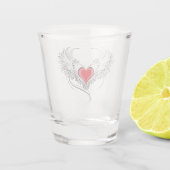 Verre A Shot Red Angel Coeur avec ailes (Dos)