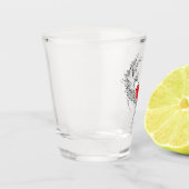 Verre A Shot Red Angel Coeur avec ailes (Gauche)