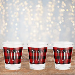 Verre A Shot Red Buffalo Plaid & Joy | Happy Holiday<br><div class="desc">Red Buffalo Plaid & Joy | Happy Holiday</div>