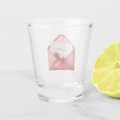 Verre A Shot Red Cherry Heart Envelope Valentine's Day (Dos)