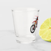 Verre A Shot Red dirt bike motorcycle (Gauche)