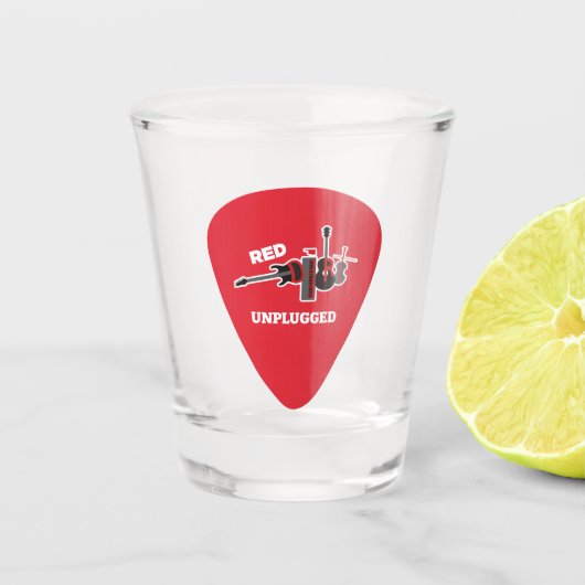 Verre A Shot Red Dirt Unplugged Pick Logo Shot Glass (Devant)
