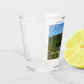 Verre A Shot Réflexion du lac Rainier avec Fleurs sauvages (Gauche)