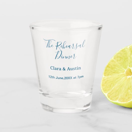 Verre A Shot Rehearsal dinner the night before simple minimal m (Devant)