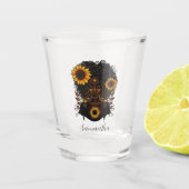 Verre A Shot Reine des tournesols Afro femme (Devant)