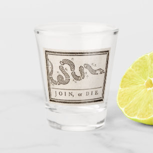 Verre A Shot Rejoignez ou Meure Serpent à sonnette : Dessin ani