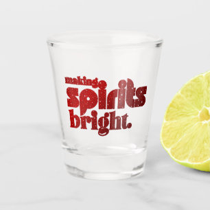 Verre A Shot Rendre les esprits brillants - rétro de Noël