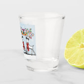 Verre A Shot Rennes de Noël aux flocons de neige (Droite)