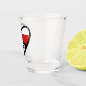 Verre A Shot République tchèque Code pays Coeur du drapeau, CZE (Droite)