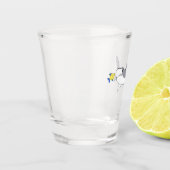 Verre A Shot Requin-tigre grincheux et poisson jaune mignon (Gauche)