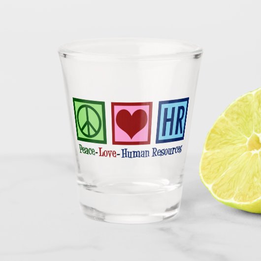 Verre A Shot Ressources humaines Peace Love HR (Devant)