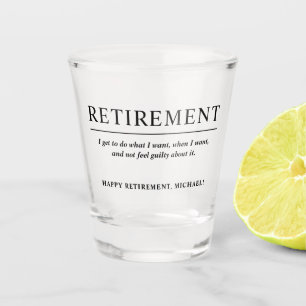 Verre A Shot Retraite personnalisée du Cool