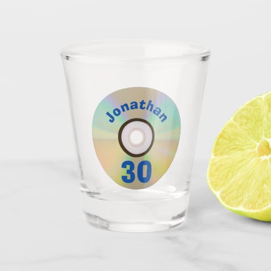 Verre A Shot Retro 90s Musique Thème 30e anniversaire Faux CD (Devant)