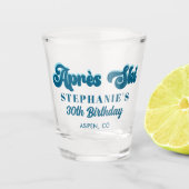 Verre A Shot Retro Apres Ski Winter Custom Birthday Party (Devant)