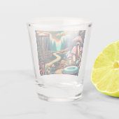 Verre A Shot Retro Disc Golf Psychedelic Art (Dos)