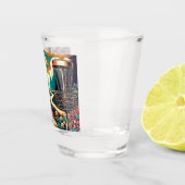 Verre A Shot Retro Disc Golf Psychedelic Art (Droite)