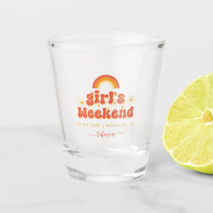 Verre A Shot Retro Girl Weekend Bachelorette personnalisée Favo