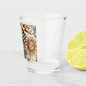 Verre A Shot Retro Groovy Smiley Sun Daisy Psychedelic Pattern (Droite)