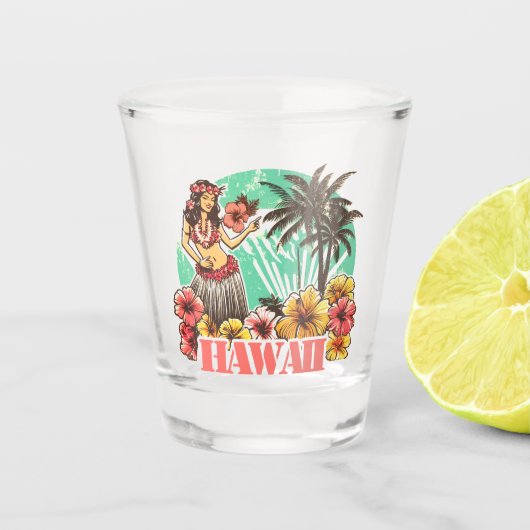 Verre A Shot Retro Hawaii (Devant)
