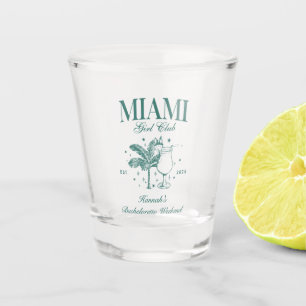 Verre A Shot Retro Modern Pink & Green Miami Bachelorette Party