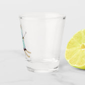 Verre A Shot Rétro Ski d'ouverture Skier Noël Nouvel An (Droite)
