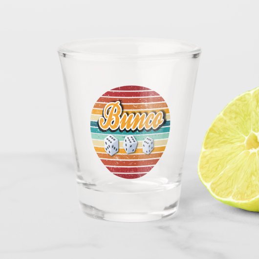 Verre A Shot Retro Vintage Dice Bunco (Devant)