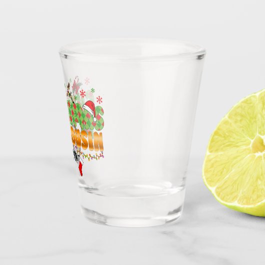 Verre A Shot Retrouvailles familiales de Noël Cousin Crew (Droite)