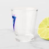 VERRE A SHOT RETROWAVE SYNTHWAVE PALM TREES TRIANGLE SHOT GLASS (Droite)