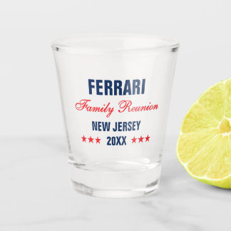 Verre A Shot Réunion de famille Typographie personnalisée Cadea