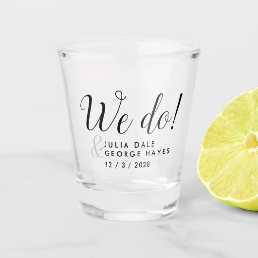 Verre A Shot Revallyna Script Simple NOUS FAVORISONS LE MARIAGE (Devant)
