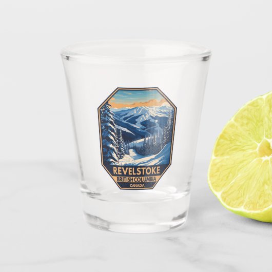 Verre A Shot Revelstoke Canada Vintage hivernal (Devant)