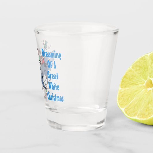 Verre A Shot Rêver D'Un Grand Noël De Requin Blanc (Droite)