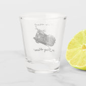 Verre A Shot Ride hard ou rester à la maison, fanatique de moto (Dos)