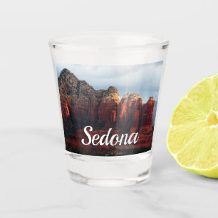 Verre A Shot Roche à café nuageux à Sedona Arizona