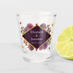 Verre A Shot Romantique Automne Dahlia Mariage