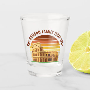 Verre A Shot Rome Italie Famille Voyage Colisée Coucher de sole