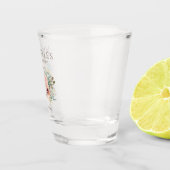 Verre A Shot Rose Floral Sage Vert Feuille Parties scintillant  (Droite)
