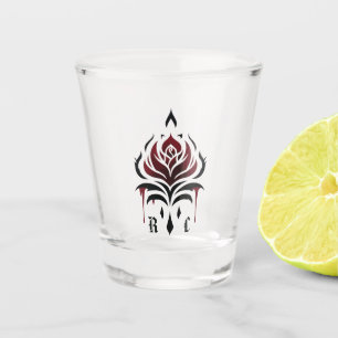 Verre A Shot Rose gothique rouge moderne