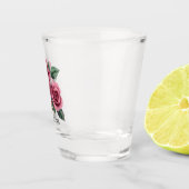 Verre A Shot Rose rouge vert Rose Floral (Droite)