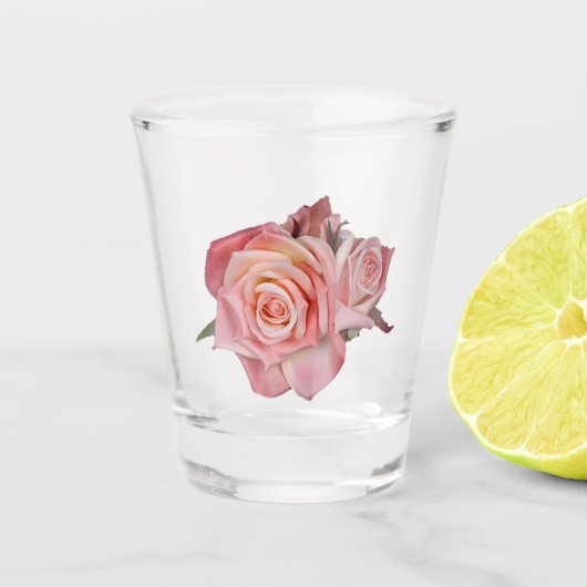 Verre A Shot Roses antiques (Devant)