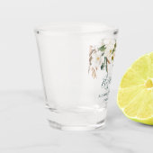 Verre A Shot Roses d'aquarelle Magnolia Green Bachelorte Party (Gauche)